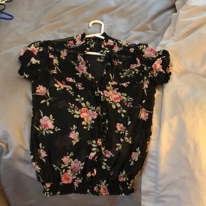 Sheer floral top